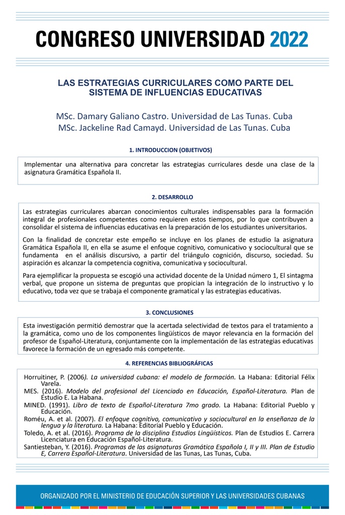 STRATEGIES CURRICULARES AS PART OF THE SYSTEM OF EDUCATIONAL INFLUENCES