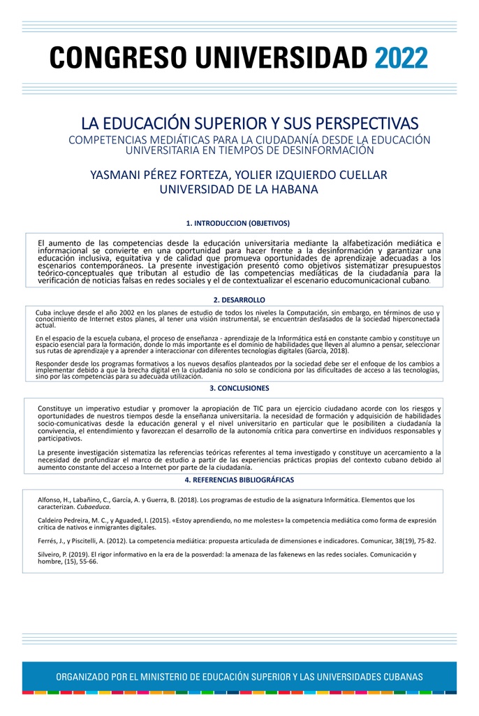 Media skills for citizenship from university education in disinformation times